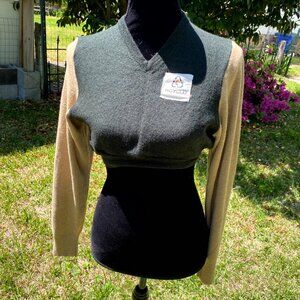 Upcycled Calvin Klein Extra Fine Merino Wool Cropped Sweater
